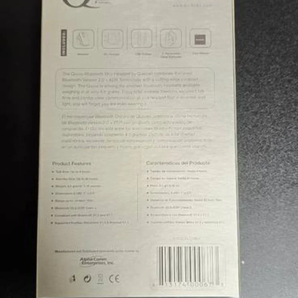 Quikcell Q7 Midnight Bluetooth Wireless Mini Headset